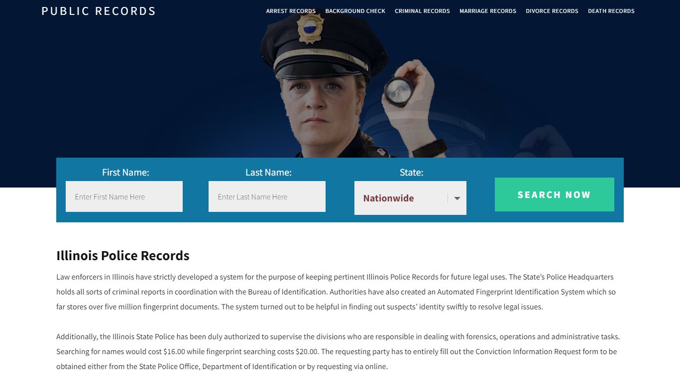 Illinois Police Records | Get Instant Reports On People