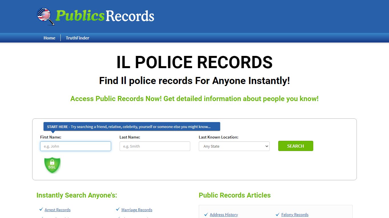 Find Il police records For Anyone Instantly!